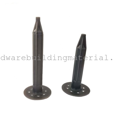 HDPE 60mm Black Plastic Insulation Fasteners For Fixing Mineral Wool And Insulation Anchors For EPS Boards
