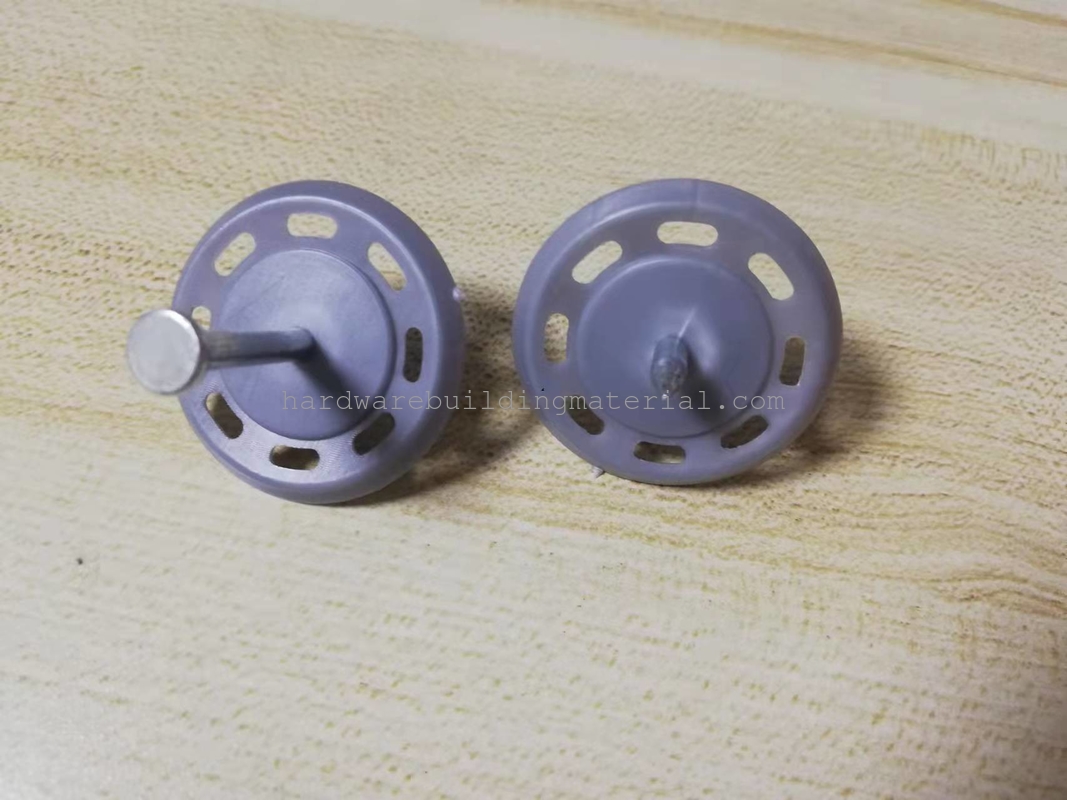 35mm washer  38mm 39mm 42mm length steel nail Plastic Expansion Insulation Anchor Nails for Fixing